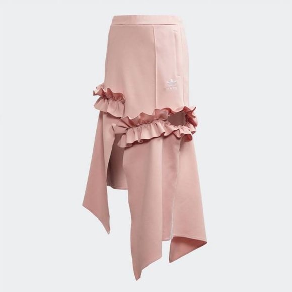 adidas Originals x J KOO Pink Trefoil Ruffle Skirt - Picture 6 of 7